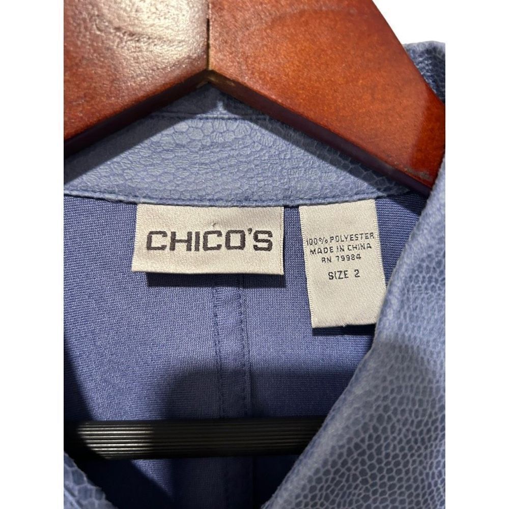 Chico’s Lavender Textured Button Front Casual Off… - image 6